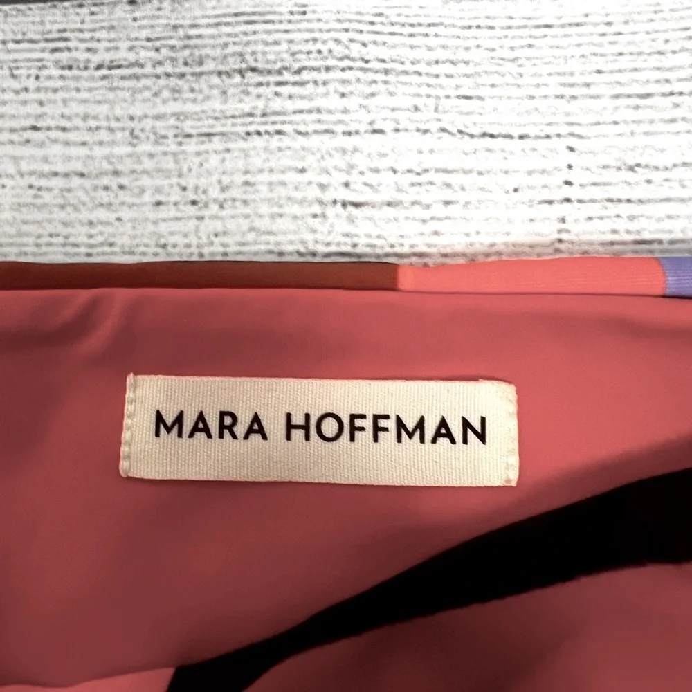 NEW Mara Hoffman Zoa Black Multi Standard Bikini‎ Bottom Vacation Beach Size L